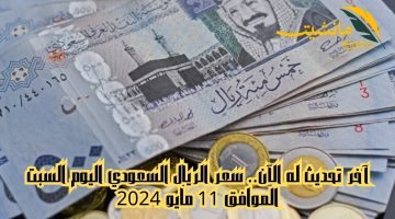 آخر تحديث له الآن.. سعر الريال السعودي اليوم السبت الموافق 11 مايو 2024