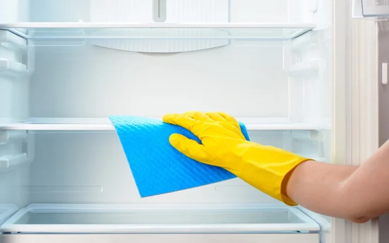طريقة سهلة وسريعة لتنظيف الثلاجة من البقع والروائح الكريهة بخلطة متخطرش على بالك