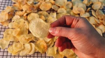 طريقة عمل البطاطس الشيبسي المقرمشة في المنزل صحية وآمنة بدون مواد حافظة